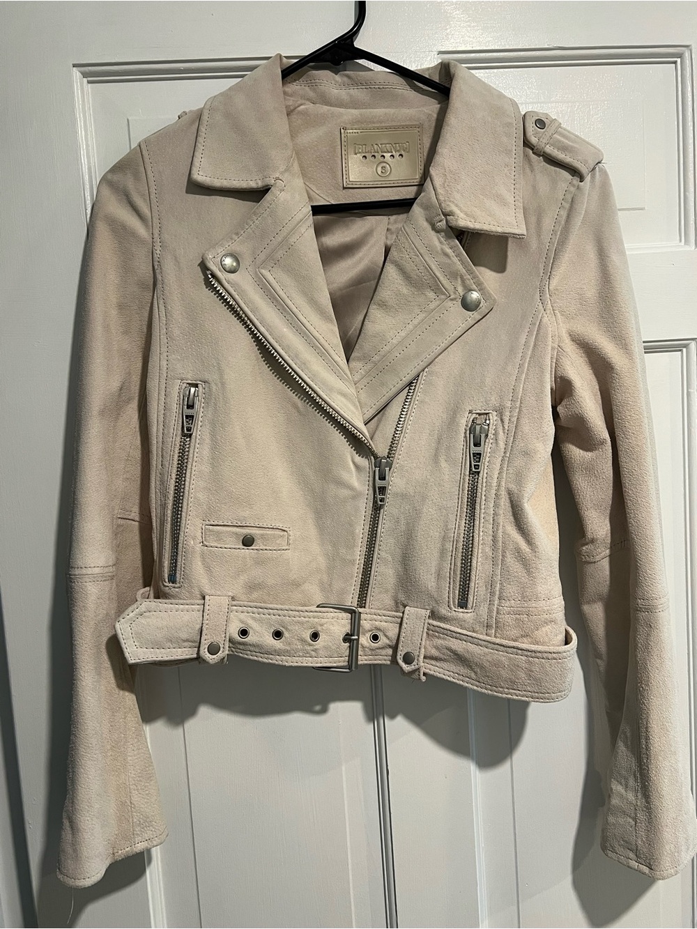 Blank NYC Suede Moto Jacket | light cream in great condition